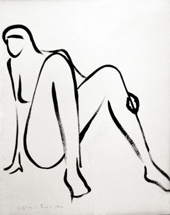 woman line drawing series, number 2