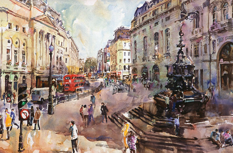 Piccadilly, watercolour