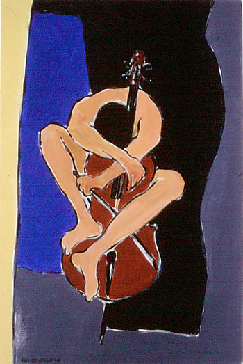Song for Cello, painting by Wayne Roberts
